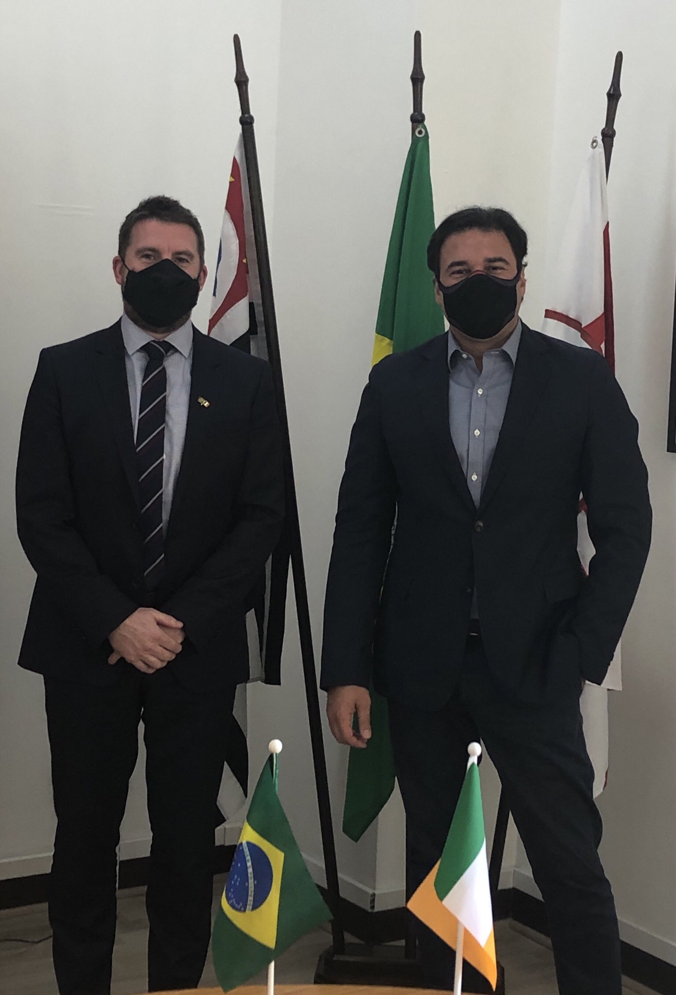 Secretário de Relações Internacionais, Luiz Alvaro, ao lado do novo Cônsul-Geral da Irlanda em São Paulo. 